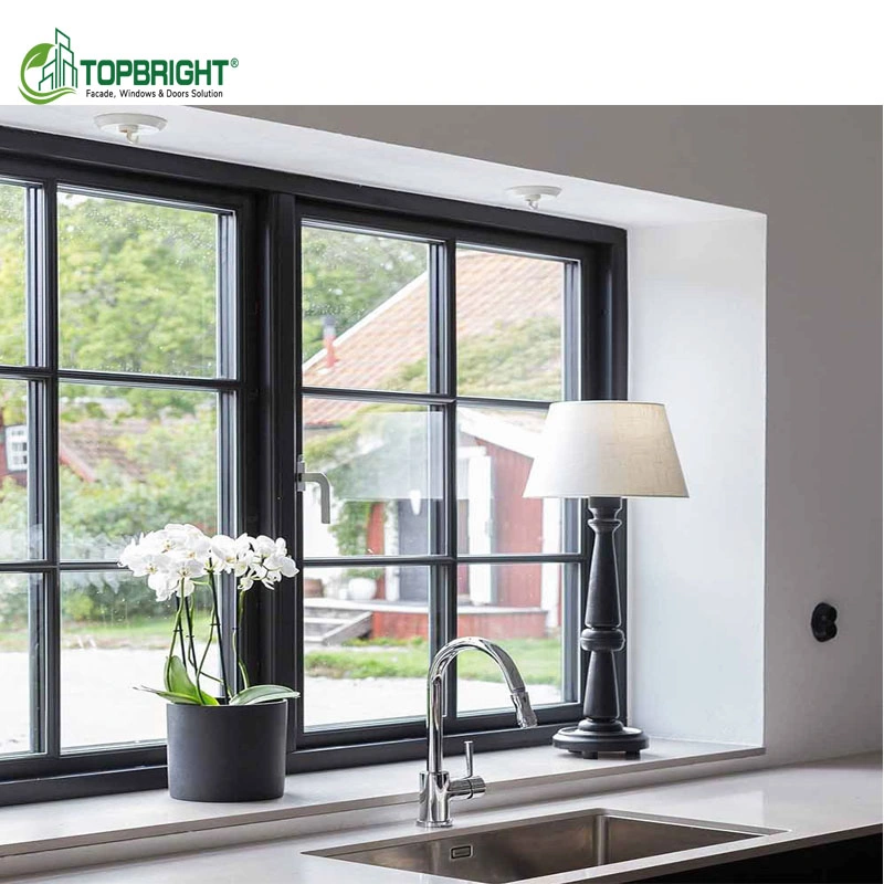 Topbright Nfrc Insulation Window Glass Thermal Break Aluminum Casement Windows and Door