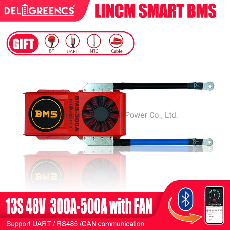 Battery Management System 48V 8s 4s Lifpo4 Smart BMS Board with Bt+Uart Communication for Tourist Sightseeing Vehicle