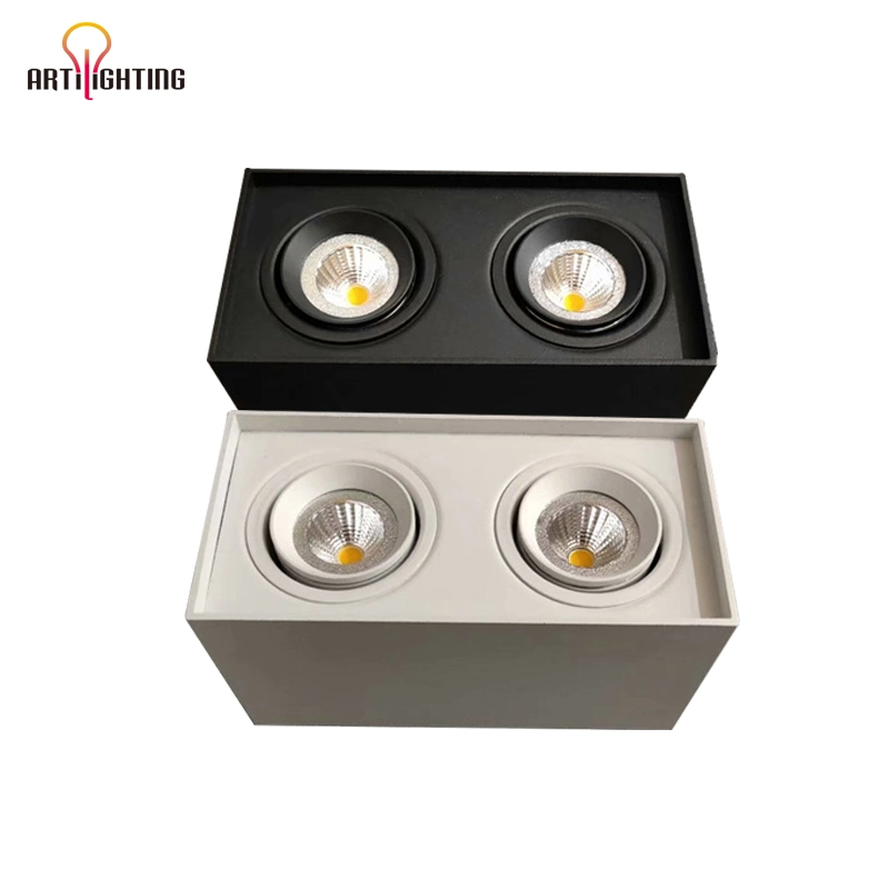 Adjustable Anti-Glare Downlight 5W 7W 10W 14W 15W 24W 30W Black White Ceiling LED Spot Light with Surface Mounted MR16 Light Bulb