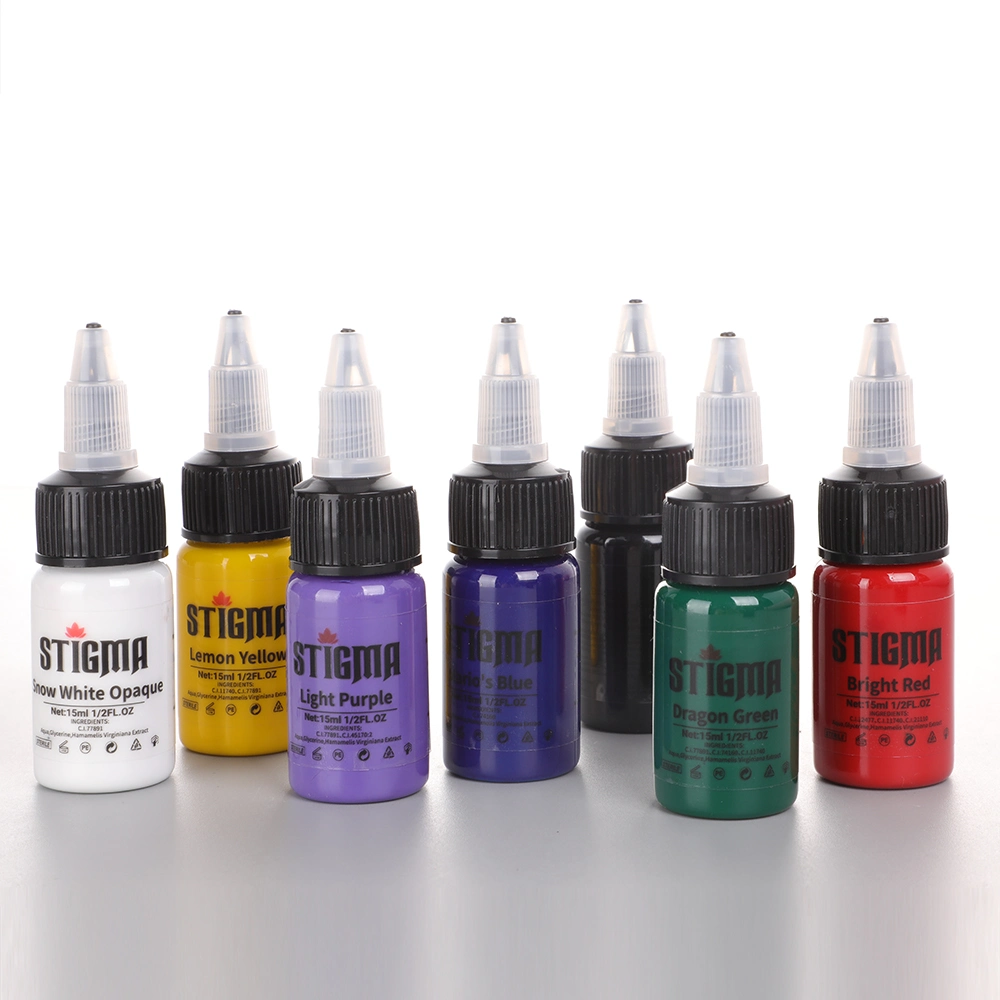 15 ml cosmétiques 7 Couleurs Maquillage Permanent Body Art de l'encre de tatouage