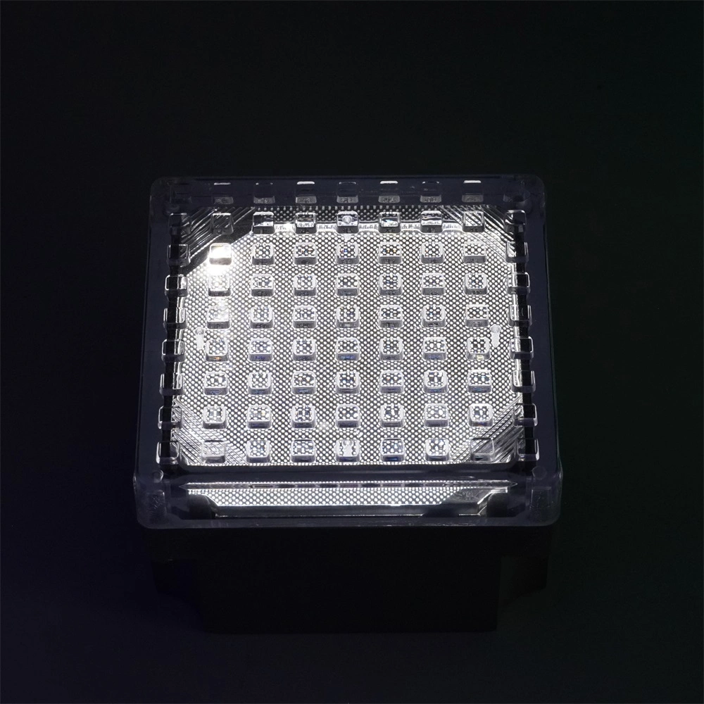 Square Decorative Lights Tile Crystal Ice Cube Shaped Garden IP65 Outdoor Solar LED Brick Lights