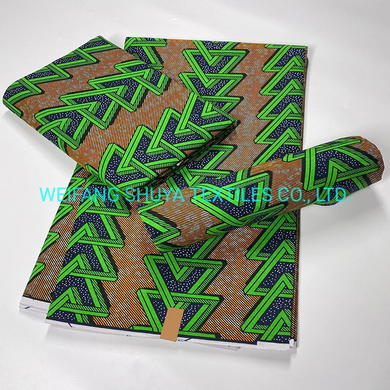 100% Polyester African Printed Wax Cloth Fabric for Fashion Clothing Custom