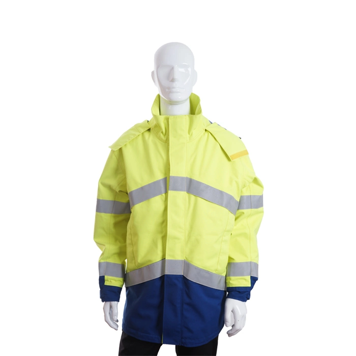 Custom High Visibility Windproof Breathable Fireman Arc Flash Antistatic Reflective Clothing