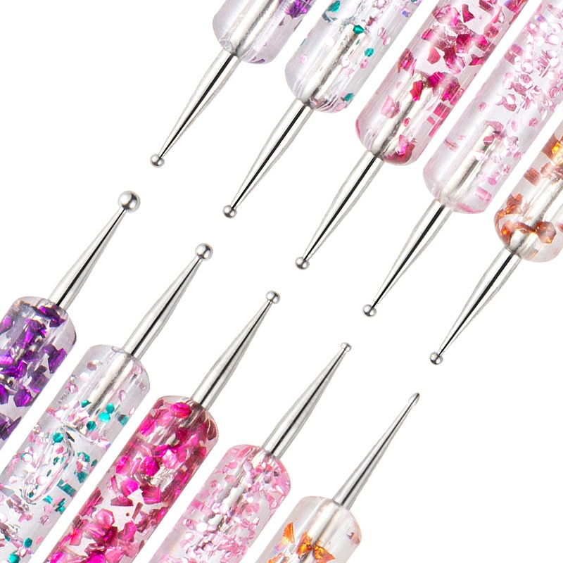 Crystal Handle Manicure Paint Dual-Ended Rhinestones Dotting Pen Tool Set