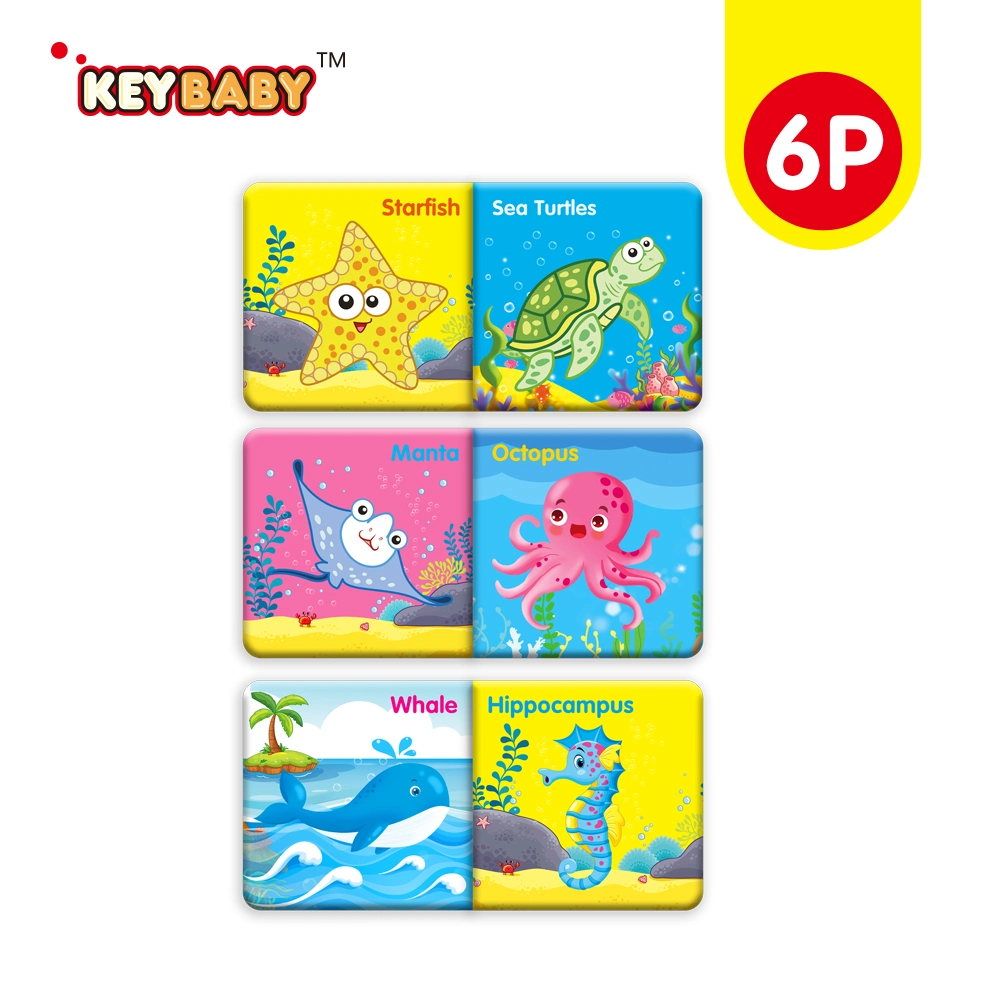 Keybaby PVC Waterproof Soft Bath Book for Kids Baby Early Learning Children Educational Toys