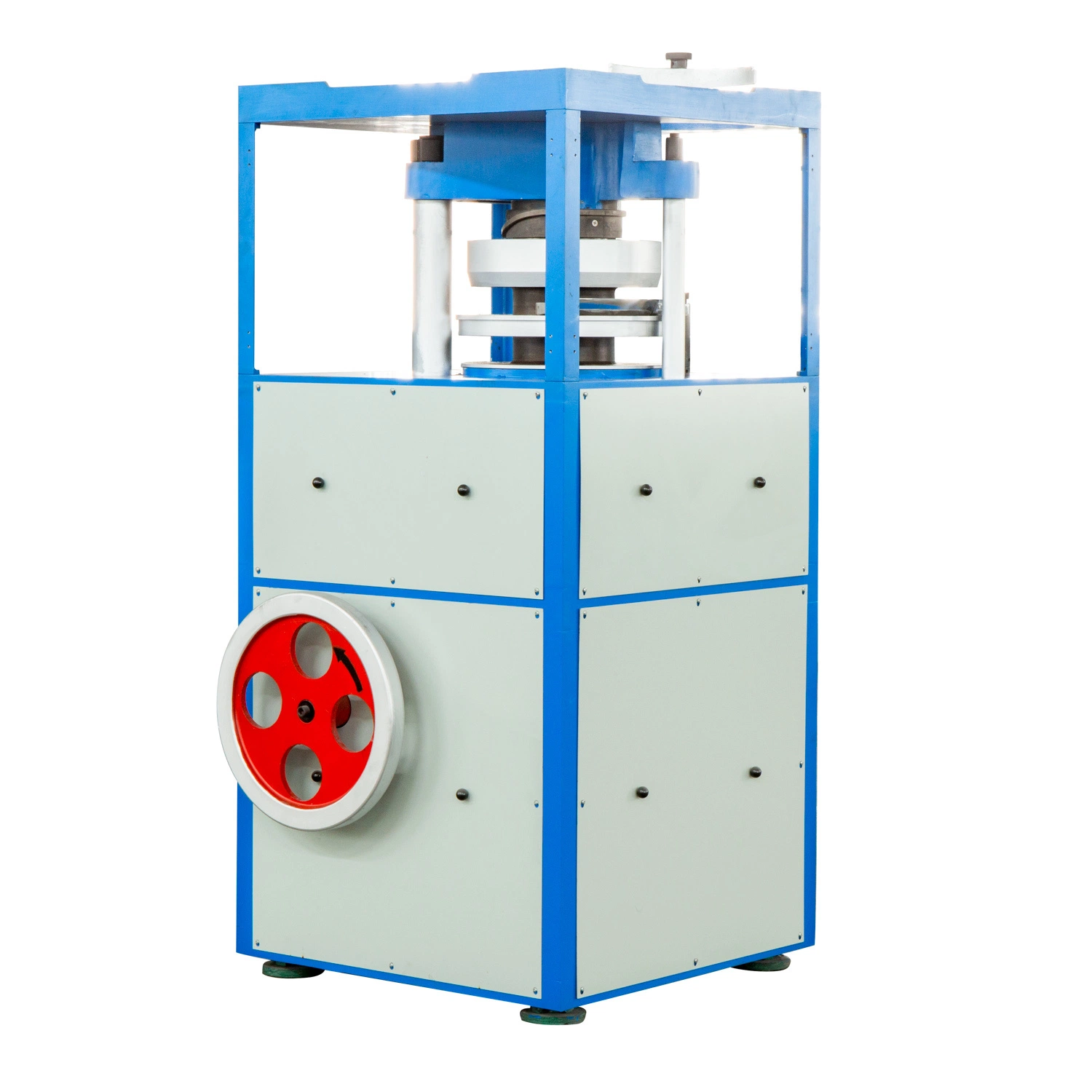 a Small Two-Way Hydraulic Rotary Tablet Press with Multiple Use of Chemical Powder in One Machine