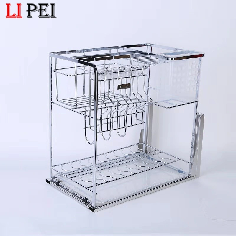 Dry Plated Kitchen Cabinet Drawer Sliding Basket Pull out Basket