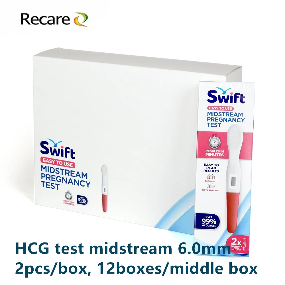 Prueba de embarazo Pen buen precio una muestra gratis fácil de usar HCG Recare prueba Midstream