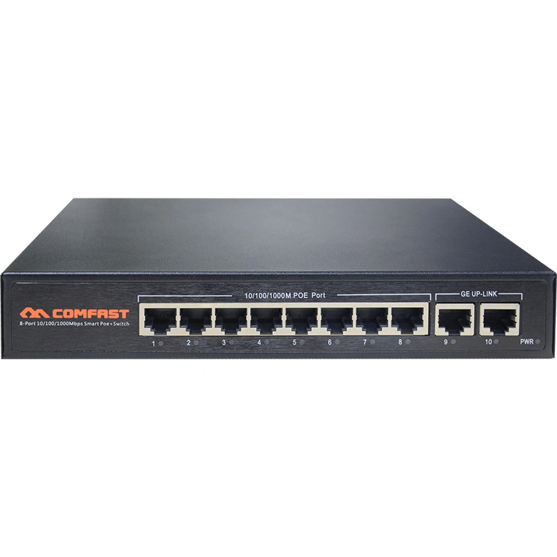 CF-Sg181p Comfast Gigabit Ethernet Switch RJ45 10 Port Poe Switch for Monitoring System