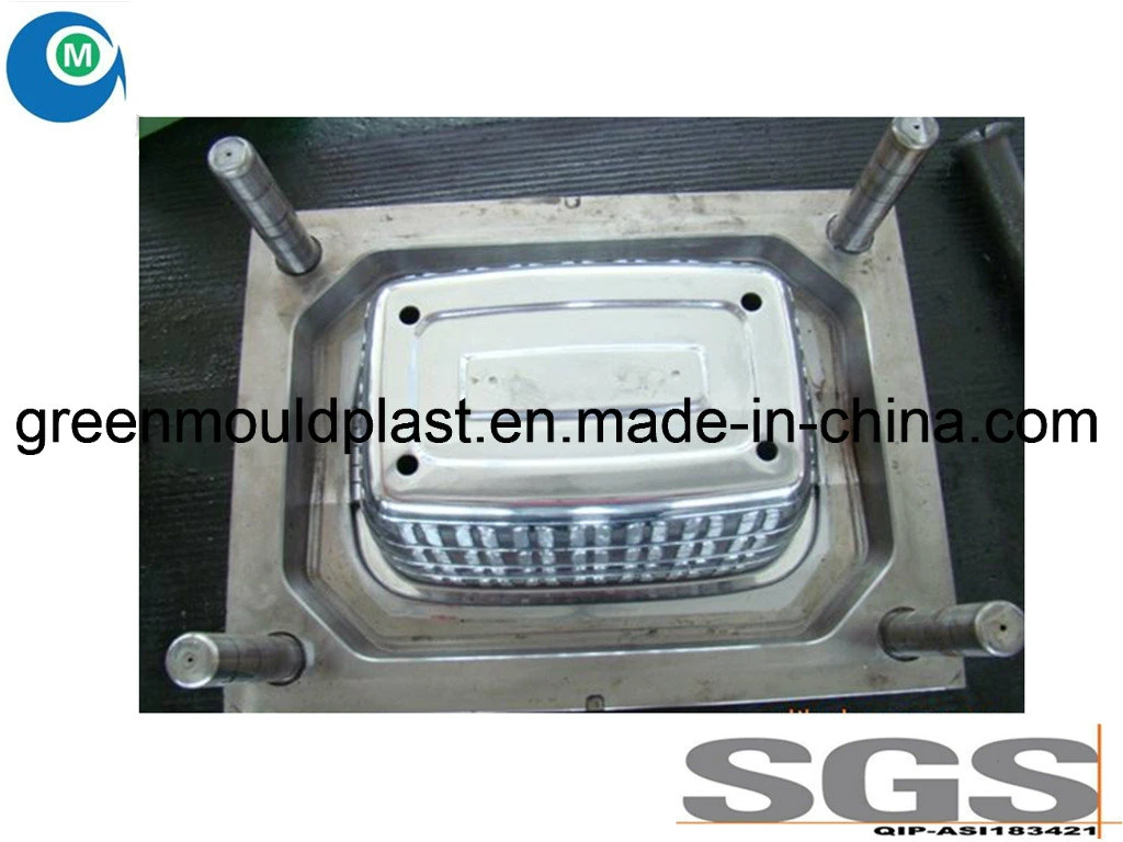 China OEM Large New Design Plastic Injection Shopping Basket Mould Manufacturer