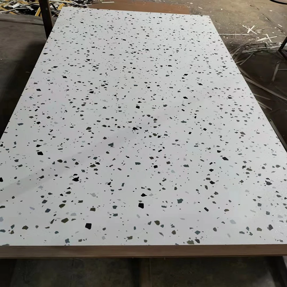 Factory Direct 4X8 18mm Natural Flower / Mountain Grain Melamine Faced MDF Board for Office Decoration