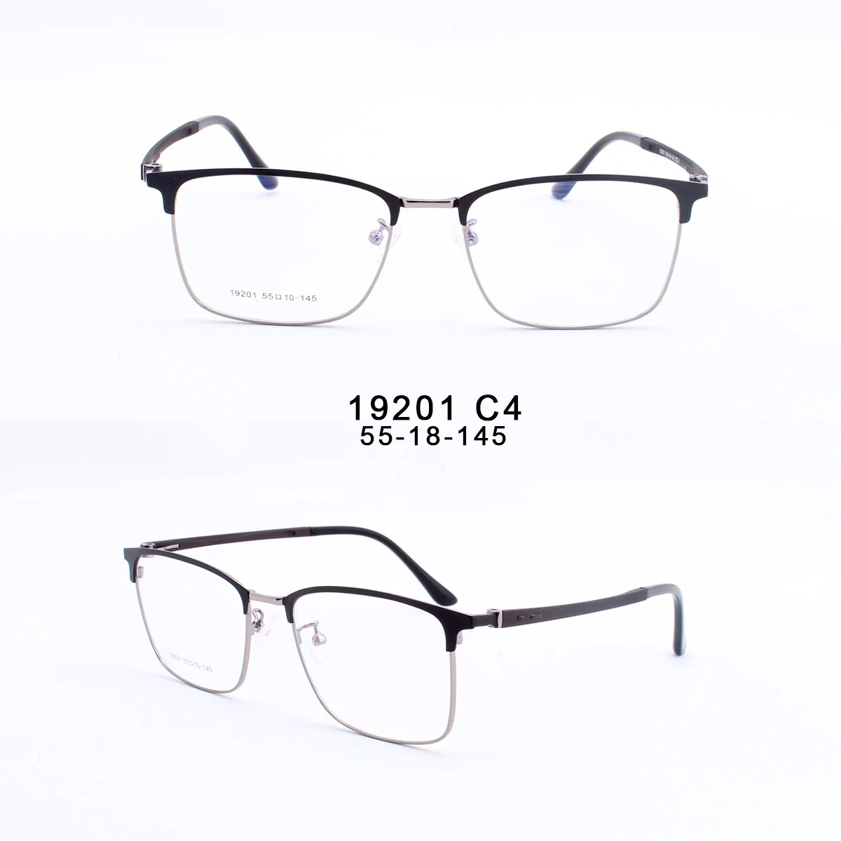 2023 Square Semi-Rimless Metal Frame Optical Cheap Glasses