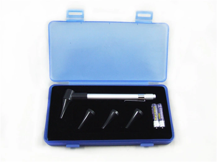 Kt-GF08r Penlight Diagnóstico Un examen de diagnóstico médico establecido en el oído otoscopio endoscopio endoscopio Ent Penlight depresor de lengua Simple titular otoscopio