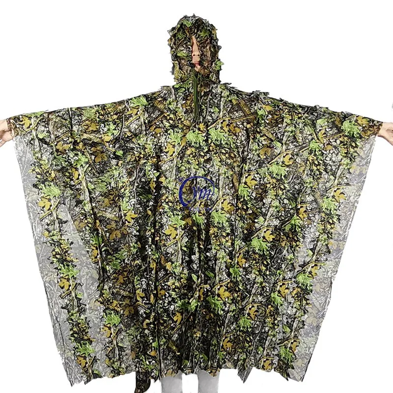 3D de la caza de Maple Leaf ropa traje Ghillie Yowie manto de francotirador