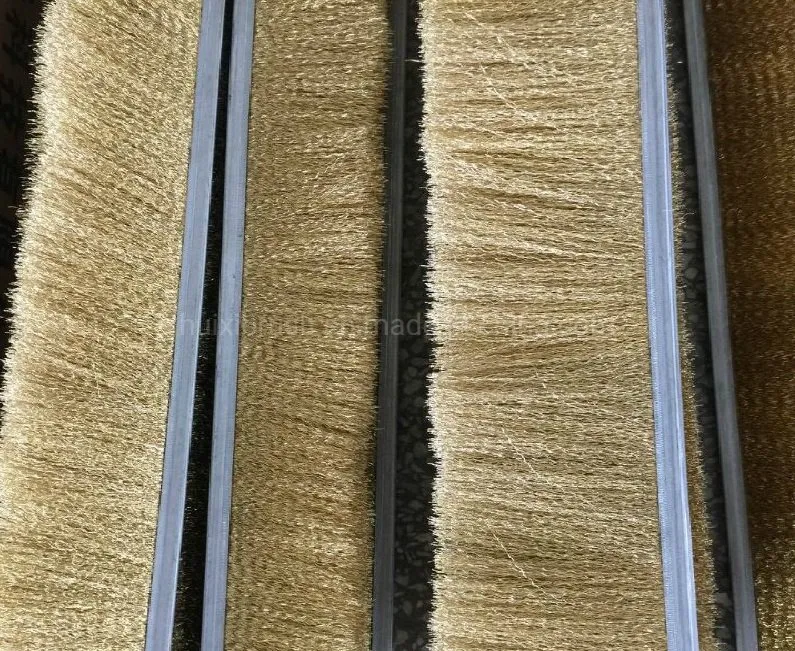 Industrial Durable Conductive Brass Copper Wire Filled Strip Brush