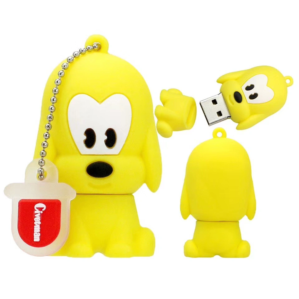 Cartoon Dog 8GB 16GB 32GB Customized 2D/3D PVC Cartoon USB Flash Disks/Pen Drive/USB Flash Drive for Promotional Gift