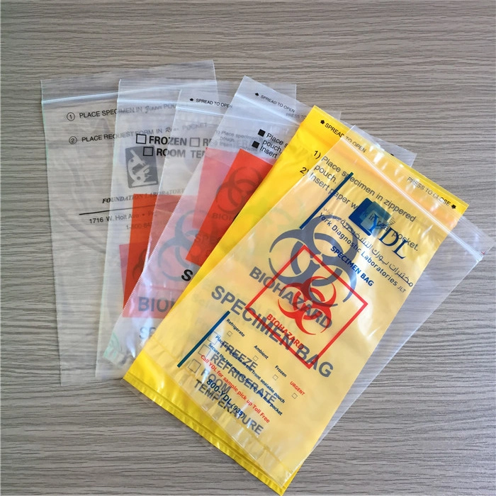 Medical Packing Ziplock Sealing Plastic Lab Pathology Biohazard Specimen Transport Ba