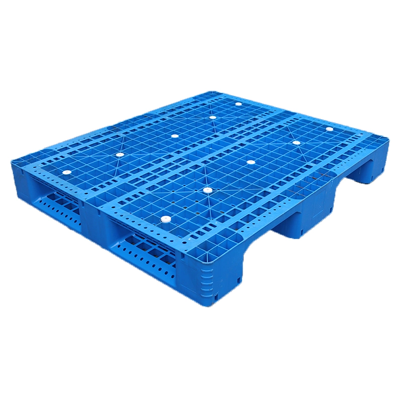 Warehouse Industrial Steel Rack Tray Single Double Face Stacking Grid Solid Cheap HDPE Storage Heavy Duty Euro Plastic Pallet