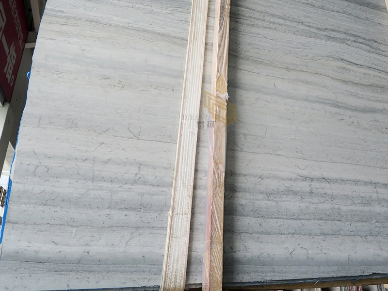 Crystal Wood White Marble Slabs for Kitchen/Bathroom/Floor/Wall/Countertop