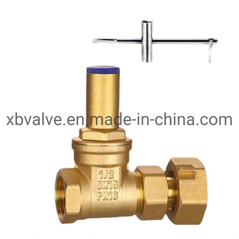 Magnetic Lockable Brass Gate Valve for Water Meter