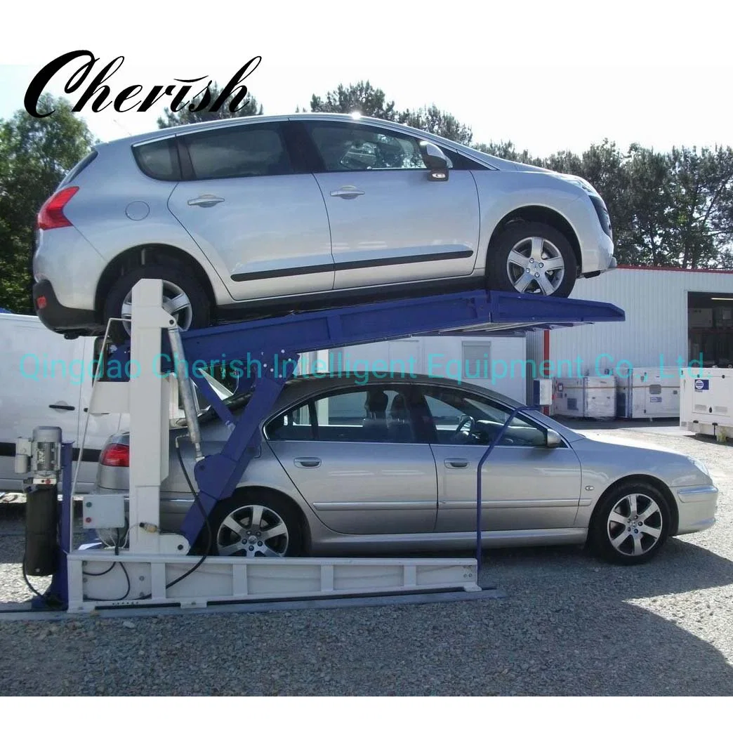 CE Certificated Car Parking System 2 Level Inclined Parking Lift