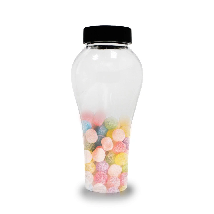 Customized Irregular Transparent Pet Plastic Bottle Food Grade Candy Packaging Container