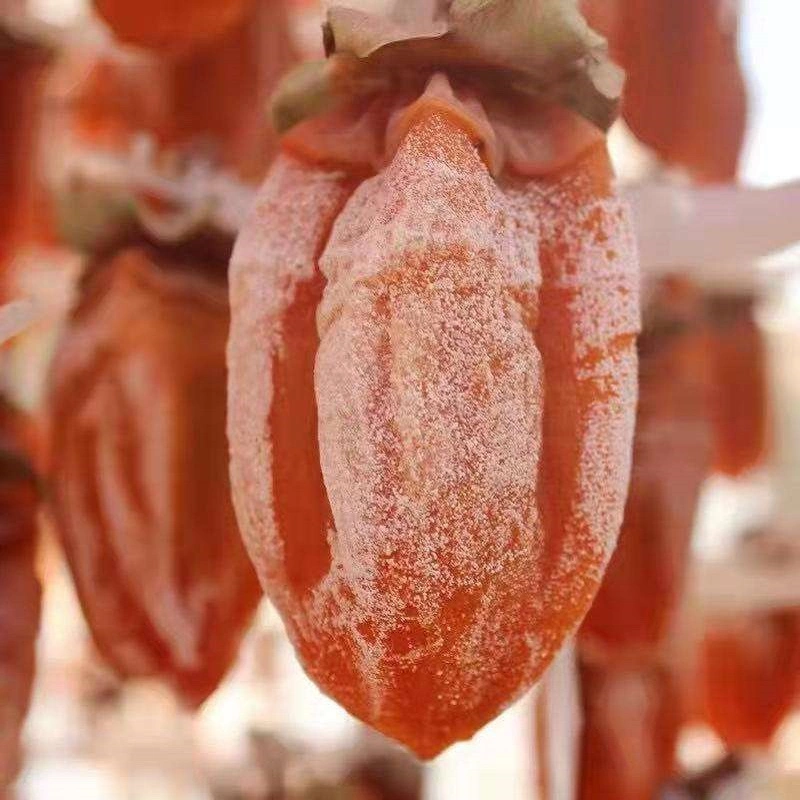 Tortas de caqui seco de la nueva cosecha china. Caquis secos exportados como frutas dulces para la venta.