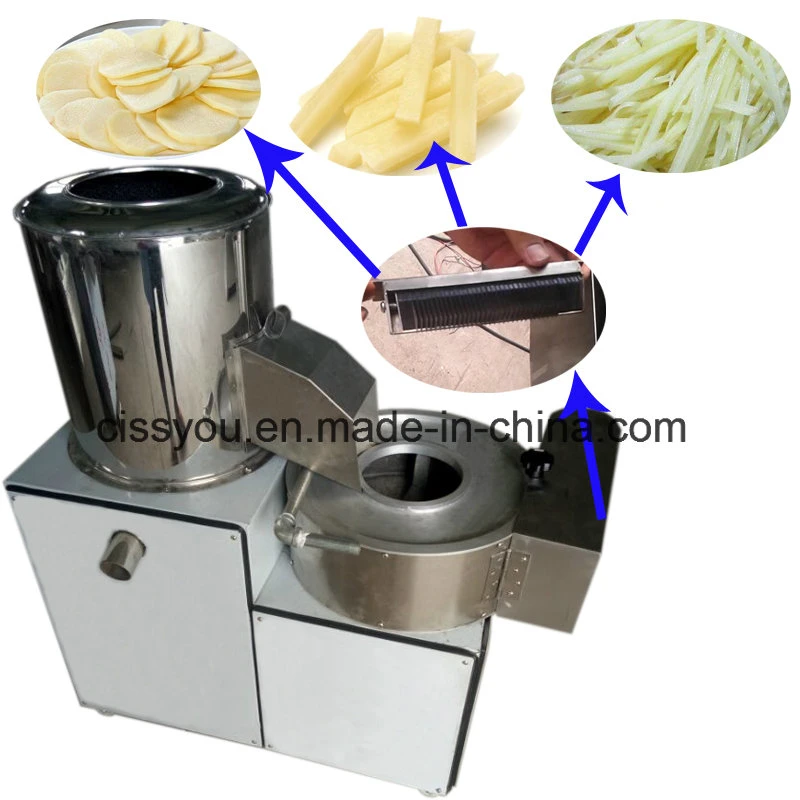 Plantain Vegetable Potato Washing Peeling Cutting Slicing Making Machine