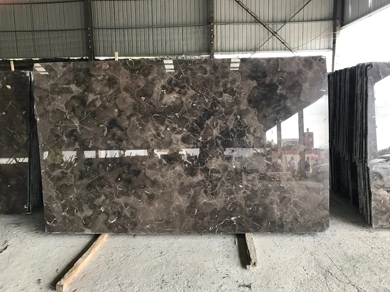 China Good Price Dark Emperador Marble Polished Slabs