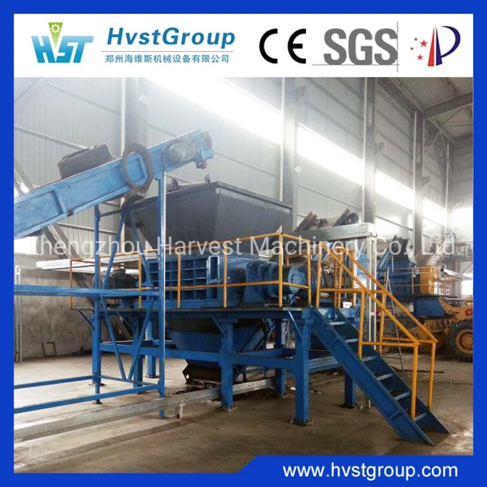 Recycling Waste Tires for Rubber Raw Material Machinery Tire Recycling Shredder Tyre Crushing Machine