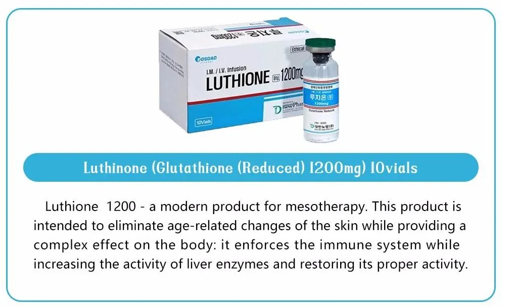 Hot Sale Injectable Glutathione Skin Whitening Luthione 1200mg Skin Lightening