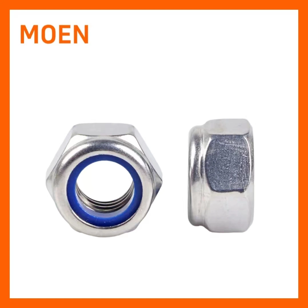 DIN985 Carbon Steel Hexagon blue Nylon Insert Lock Nut