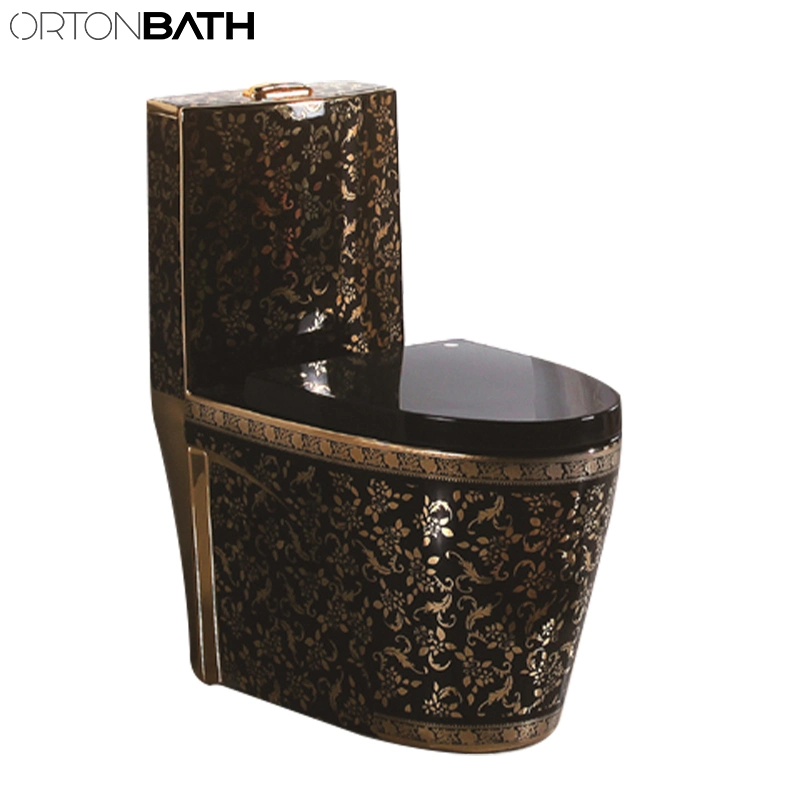 Slim Sable Ortonbath buscar oro de lavado cuarto de baño cómoda en el suelo de un conjunto de baño WC con Cofia Bowl Accesorios