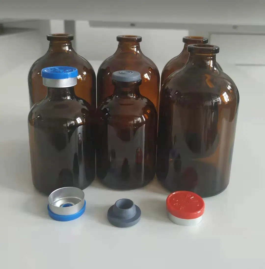 Hot Sale 1oz 2oz 4oz 8oz 16oz 32oz Glass Amber Boston Bottle with Plastic Cap