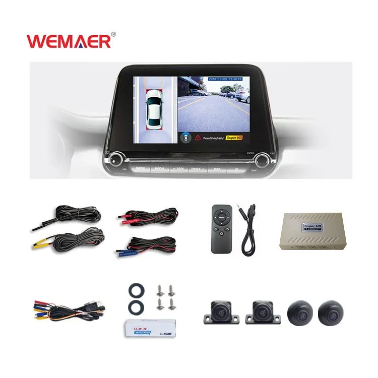 OEM Wemaer 3D 360 HD Visão Noturna Ave panorâmica Vista Carro do Monitor do Sistema de Câmara