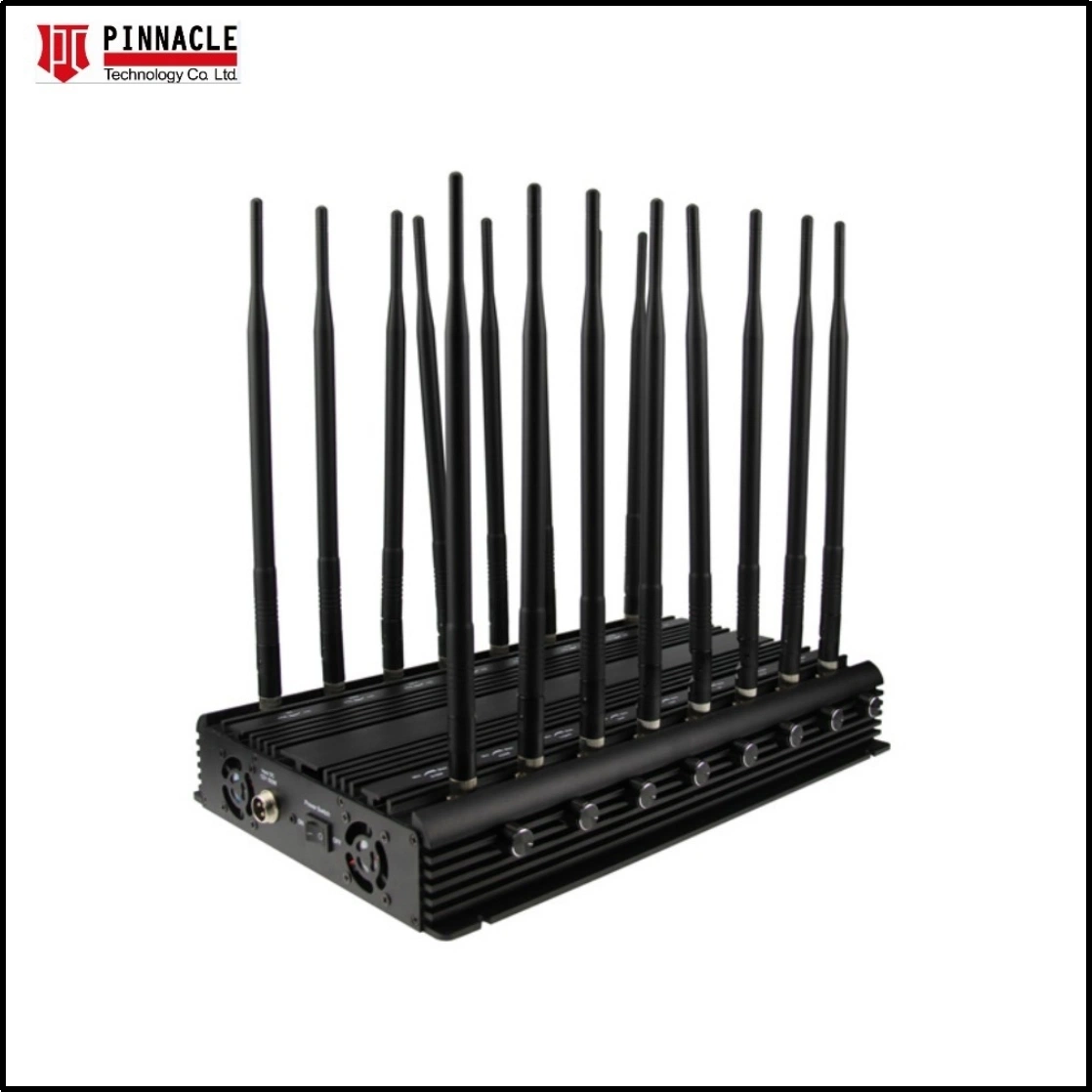 16 antenas de telefonía móvil GSM CDMA de escritorio de 3G 4G Wifi Jammer radio UHF VHF Lojack