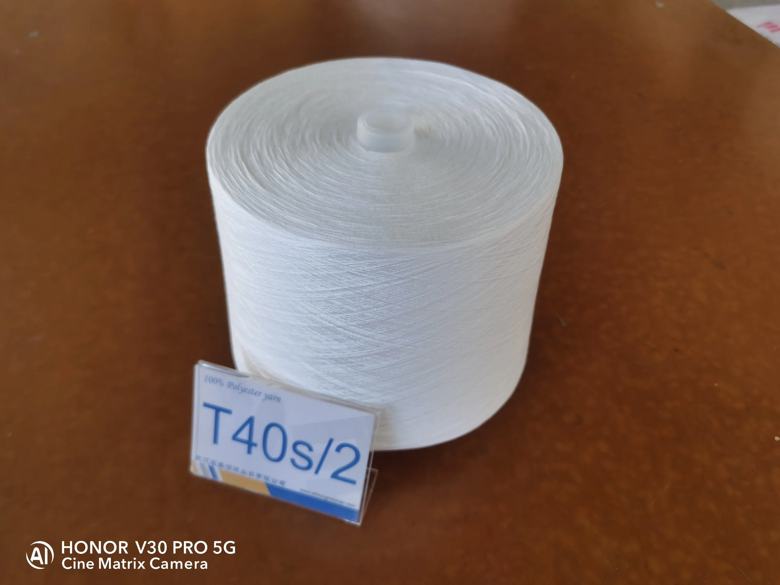 Fil filé polyester 40s/1 S Twist pour Pléid 40/2 Z Fil torsadé