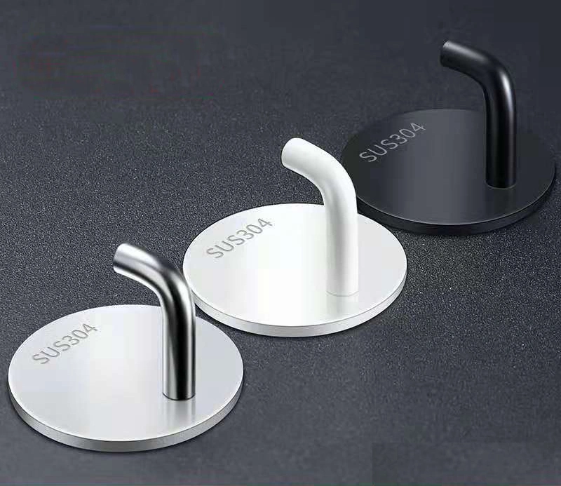 Strong Hold Stainless Steel Best Adhesive Bathroom Metal Coat Wall Hook