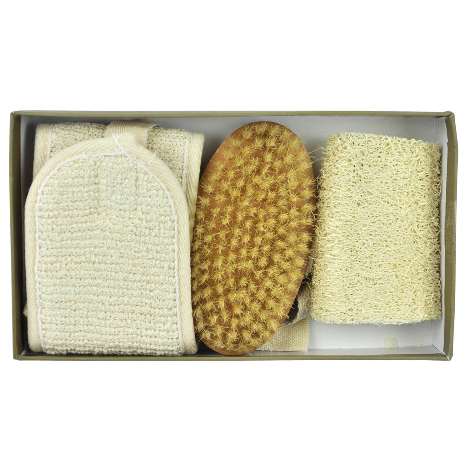 Natural Luffa Sponge Exfoliating Body Bath Belt Scrubber Bath Body Cleaning Tool Gift Set Kit Bath SPA Accessory Set