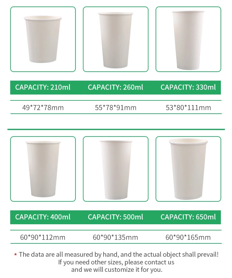 Wholesale Customization 8oz 12oz 16oz 24oz Hot Drinks Biodegradable Disposable Custom Printer Logo Coffee Double Wall Paper Cups Set with Lids