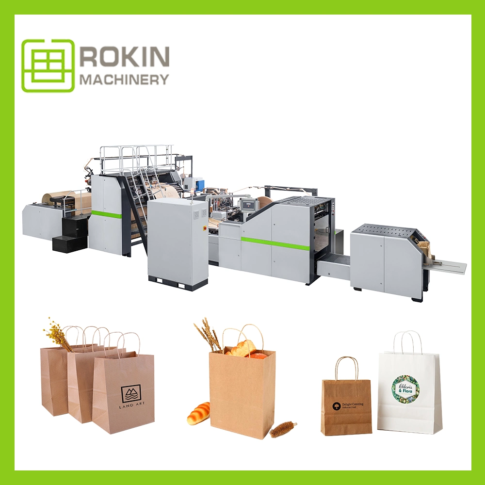 Rokin Roll Fed Special Price Square Bottom Paper Bag Machine