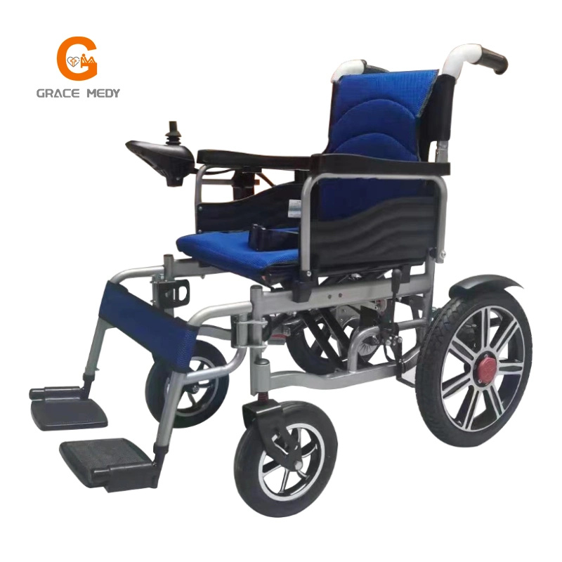 Plegado eléctrico motorizado electrónico automático de alimentación ligera Silla de Ruedas sillas de ruedas de aluminio de Pakistán para minusválidos Precio