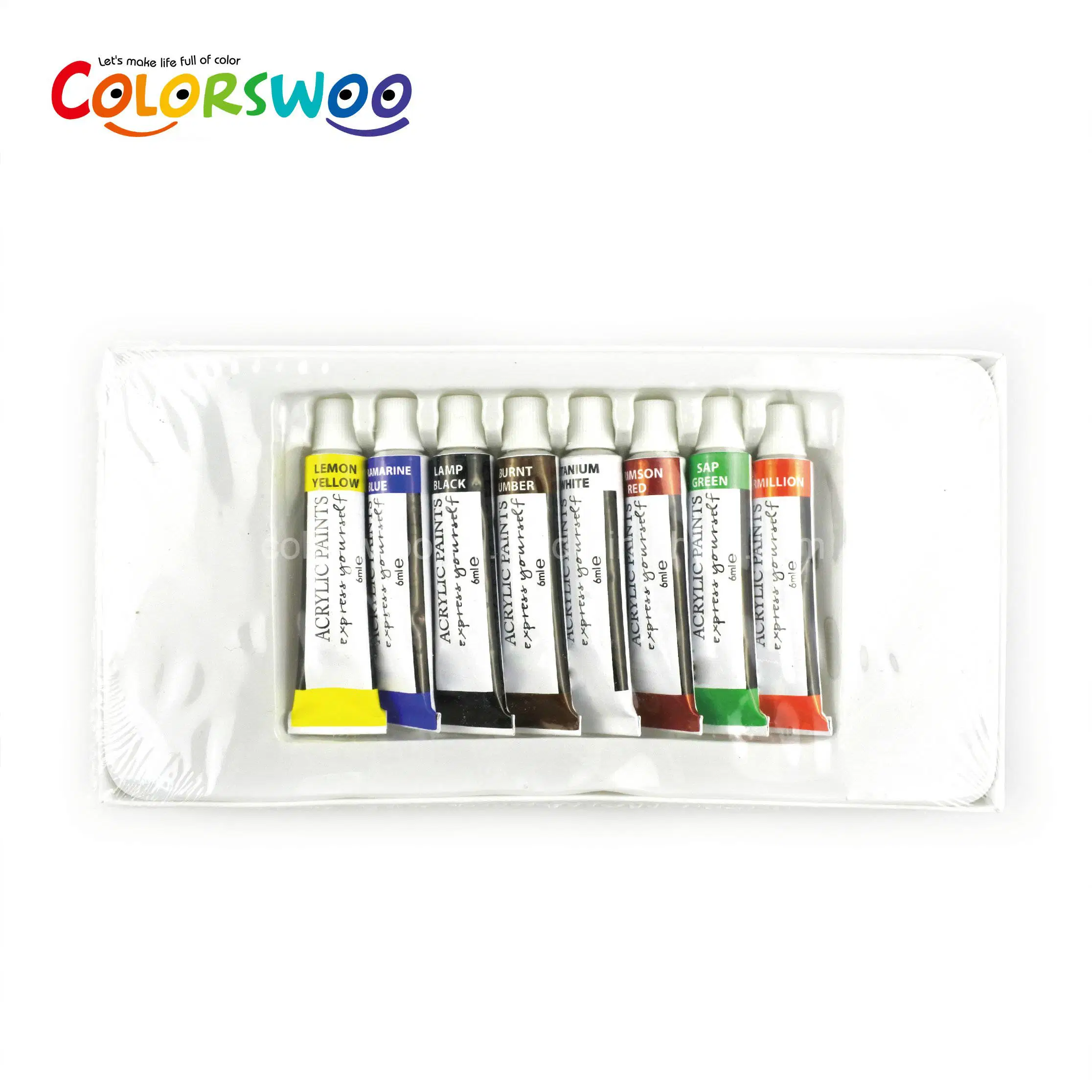 8color 6ml Arylic Color Paint for Kids and Student