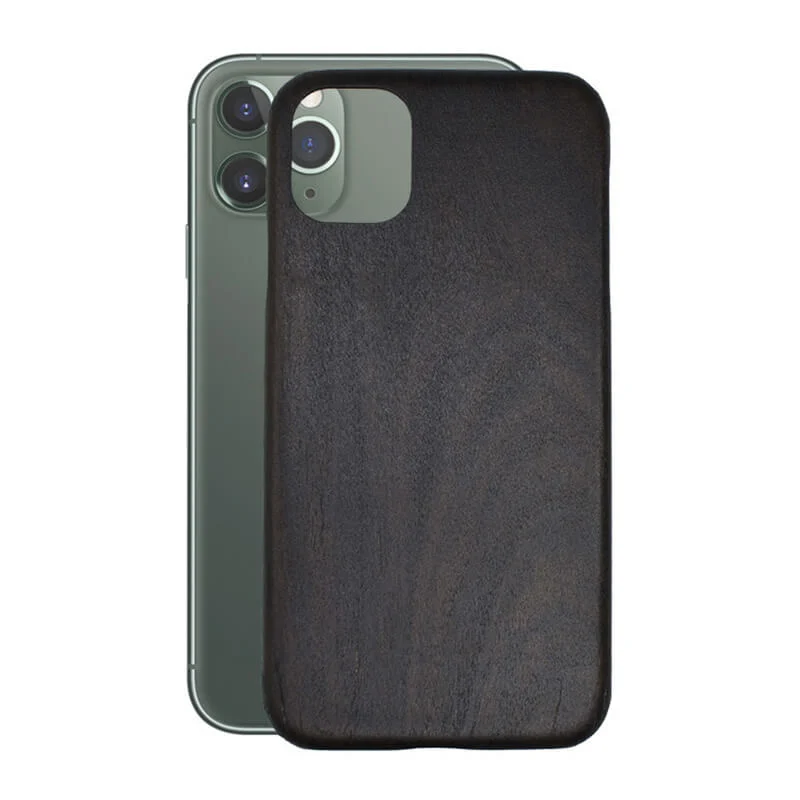 Economical Custom Design Black Ice Wood Case Phone for iPhone 11