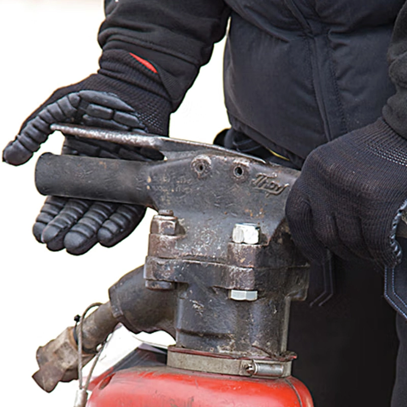 Custom TPR Anti Vibration Work Gloves, Shock Proof Impact Reducing Latex Coated Foam Finish Safety Gloves Luvas Guantes