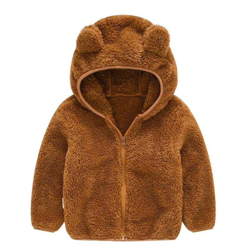 Unisex Winter Baby Teddy Coat Fleece Fabric High Quality Plush Boys Wear