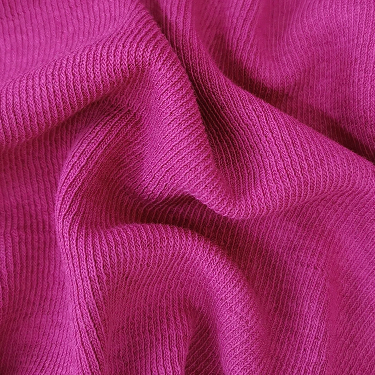 Knitted Rib Fabric 32s Polyester Cotton Stretch Thickening 280g Autumn and Winter Parent-Child Suit Pants Fabric