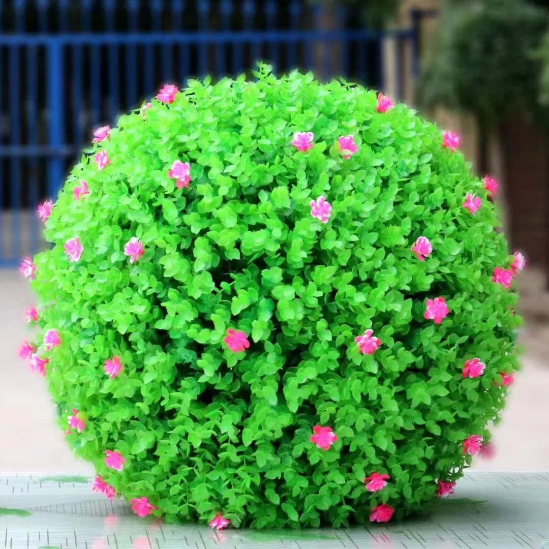 Venta al por mayor Milan Buxus Ball Topiary Boxwood plástico decorativo verde artificial Bola de hierba