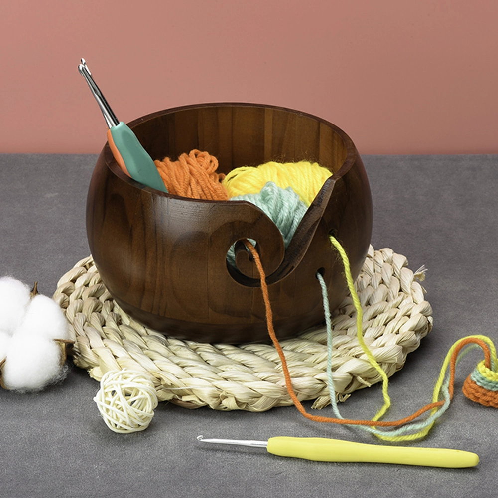 High quality/High cost performance  Wooden Wool Yarn Bowl & Handling Knitting Tool