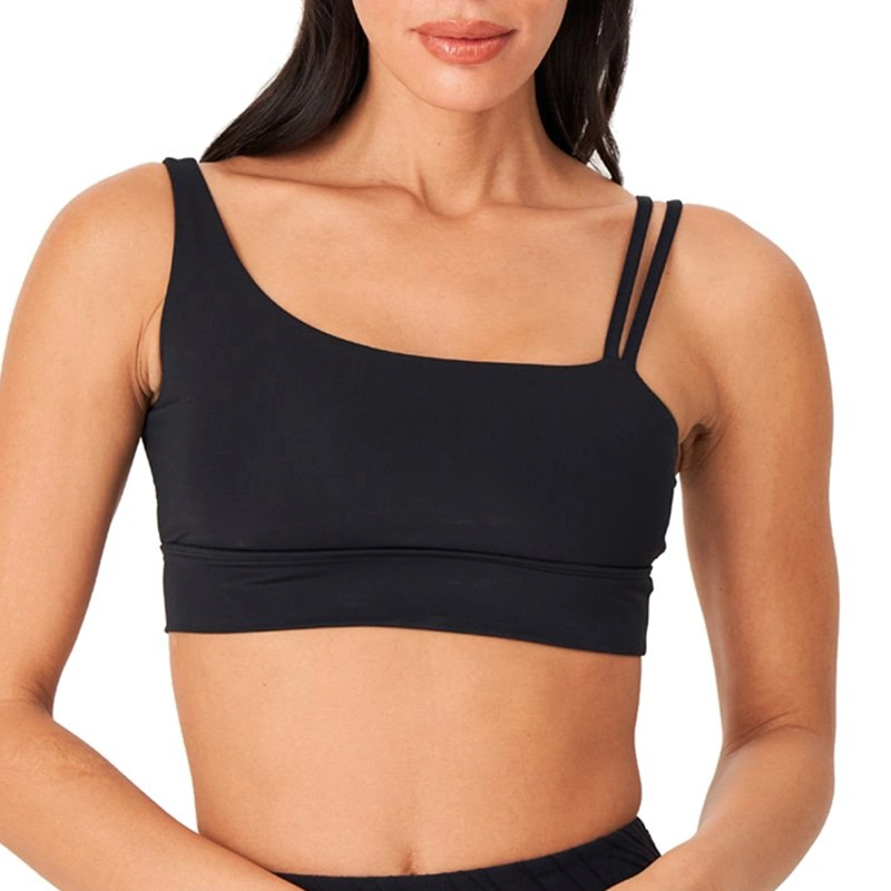 Women Active Wear Yoga Pants One Shoulder Sports Bra Seamless Yoga Set